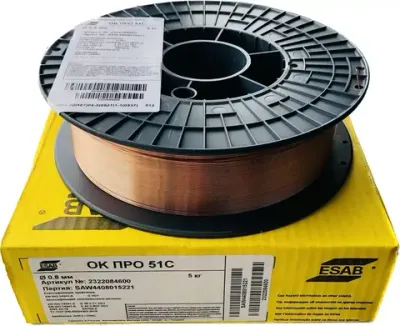 Сварочная проволока ОК ПРО 51С 0.8мм 5кг