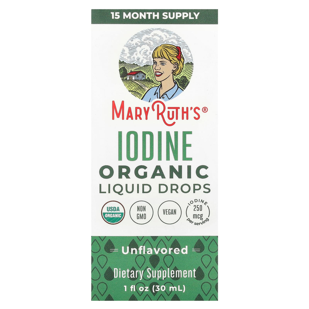MaryRuth's, органические капли с ионным цинком, без добавок, 250 мкг, 30 мл (1 жидк. унция)