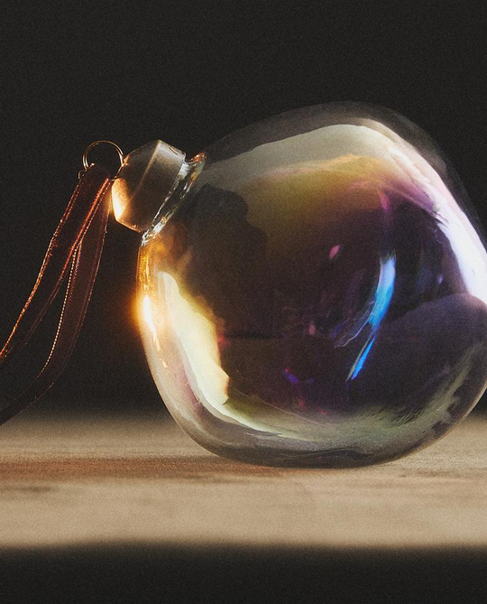 ZARA HOME ЕЛОЧНОЕ УКРАШЕНИЕ «ШАР» АСИММЕТРИЧНОЙ ФОРМЫ, ПРОЗРАЧНЫЙ