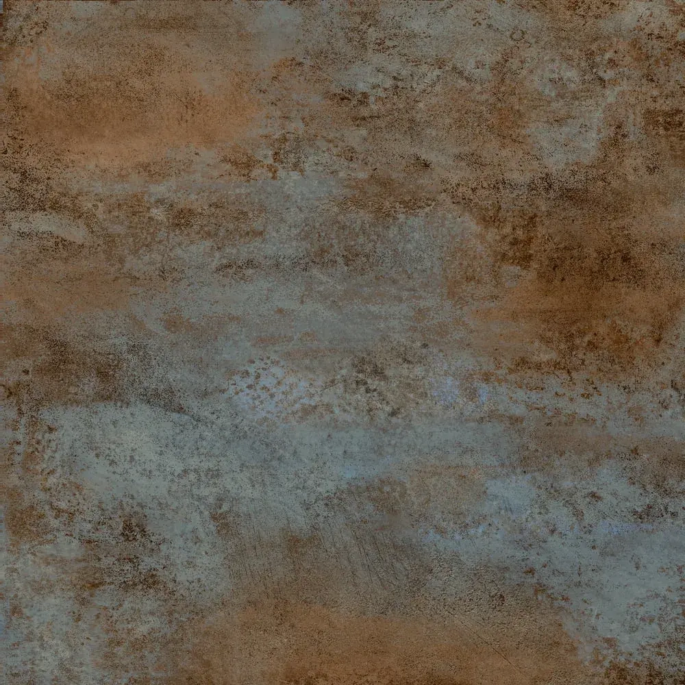 Керамогранит Alma Ceramica GFU04OXD40R Oxide 60x60 голубой / коричневый сахарный под металл