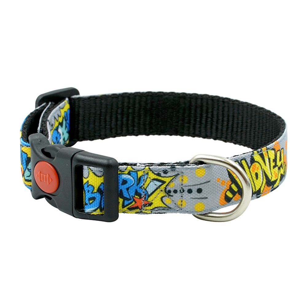 + Ошейник ZOOEXPRESS Art Line &quot;Граффити&quot; 20 мм капрон, фастекс длина 22-35 см
