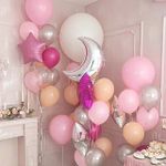 Шар (35"/89 см) Фигура, Полумесяц, Серебро 1 шт.