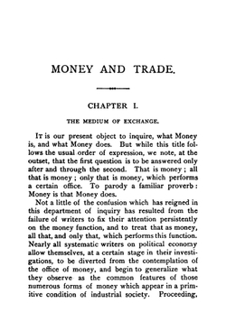 Money in Its Relations to Trade and Industry | Francis Amasa Walker