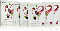 KORIKA SuperFruits Acai Berry - Set of 5 Anti-pollution Face Sheet Masks - набор масок для лица по сниженной цене с ягодами асаи /   / GTIN 2800010655355