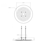Душ тропический встраиваемый потолочный круглый HYDROTHERAPY RE1450NM