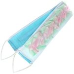 Мочалка для тела комбинированная «Радуга», цвет микс, 71*8,5см (пакет простой Ультрамарин)