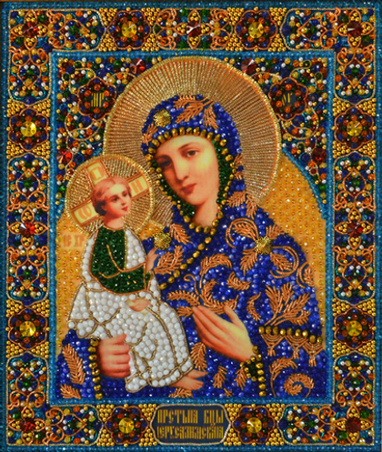 И-10 Набор для вышивания хрустальными камнями Богородица "Иерусалимская"