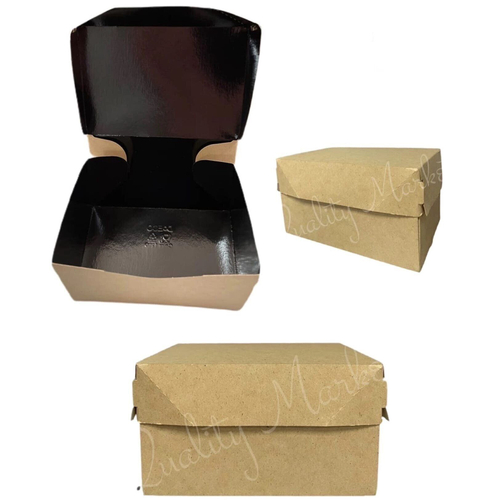 Упаковка ECO CAKE Black Edition 1200 для десертов  150x100x85 мм крафт, 50 шт