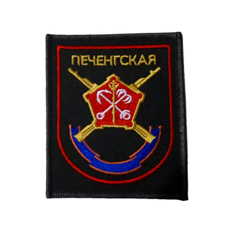 Шеврон нарукавный Печенгская (олива,красный кант)