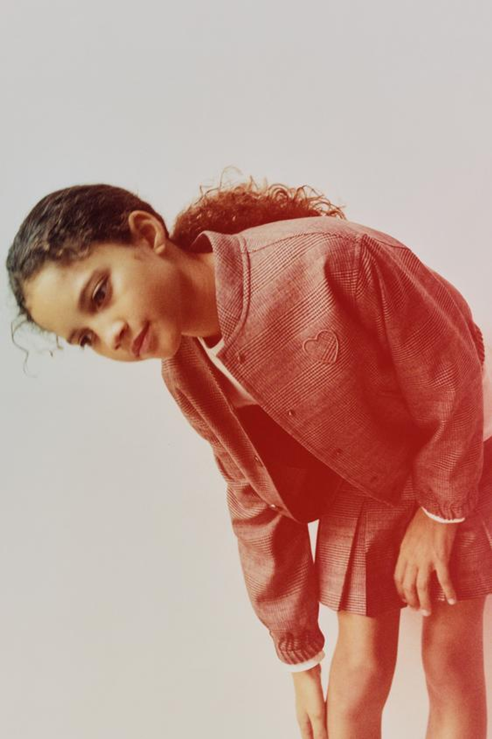 ZARA ЮБКА В КЛЕТКУ, ЗЕЛЕНЫЙ