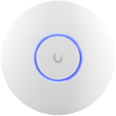 UBIQUITI U6+, WiFi 6, 4 spatial streams, 140 m² (1,500 ft²) coverage, 300+ connected devices, Powered using PoE, GbE uplink.