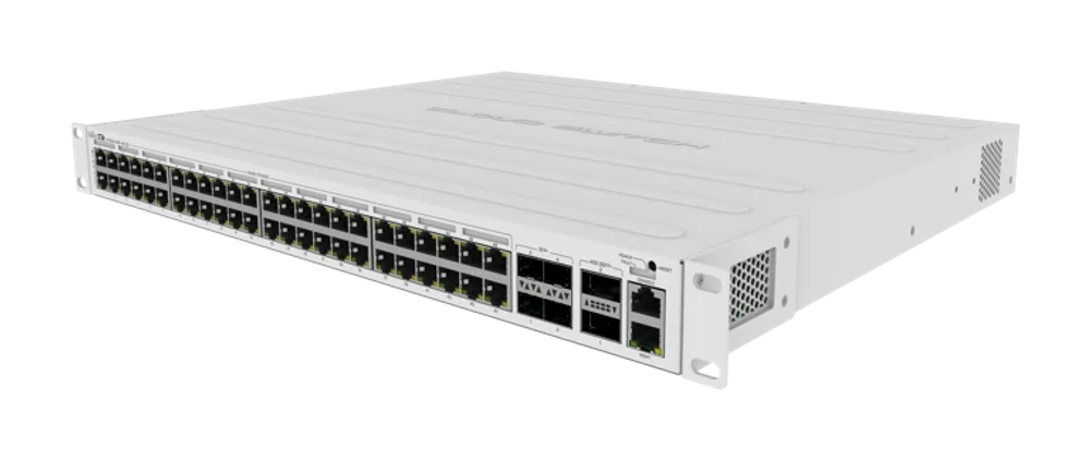 MikroTik CRS354-48P-4S+2Q+RM управляемый коммутатор 1G с SFP+ с PoE