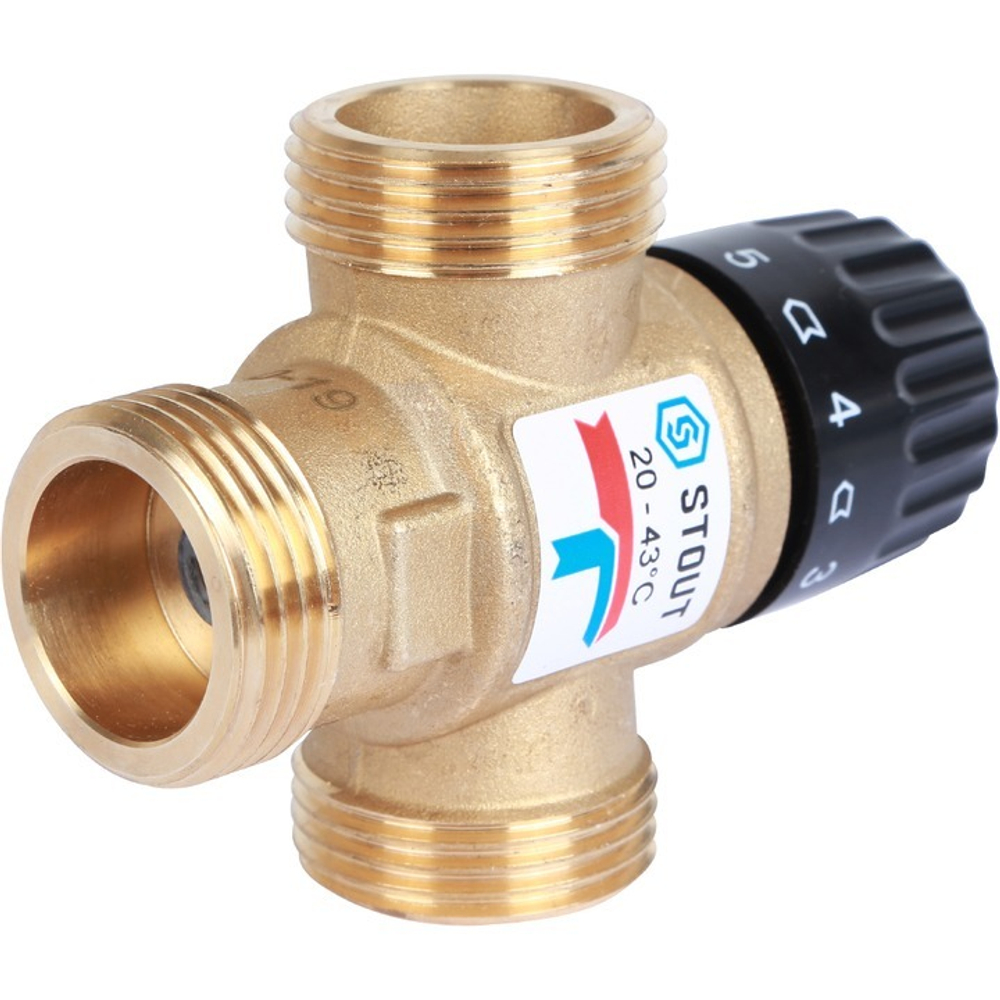 Термостатический клапан 1НР 20-43* KV2.5 STOUT