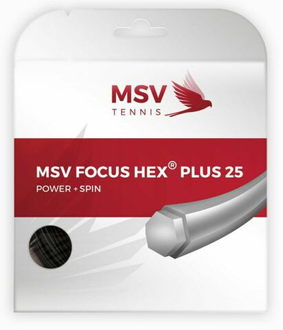 Теннисные струны MSV Focus Hex Plus 25 (12 m) - black