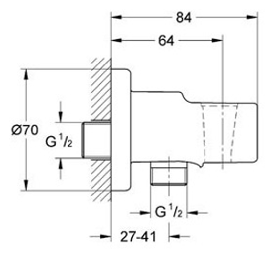 Гигиенический душ встраиваемый Grohe BauFlow 124900 хром