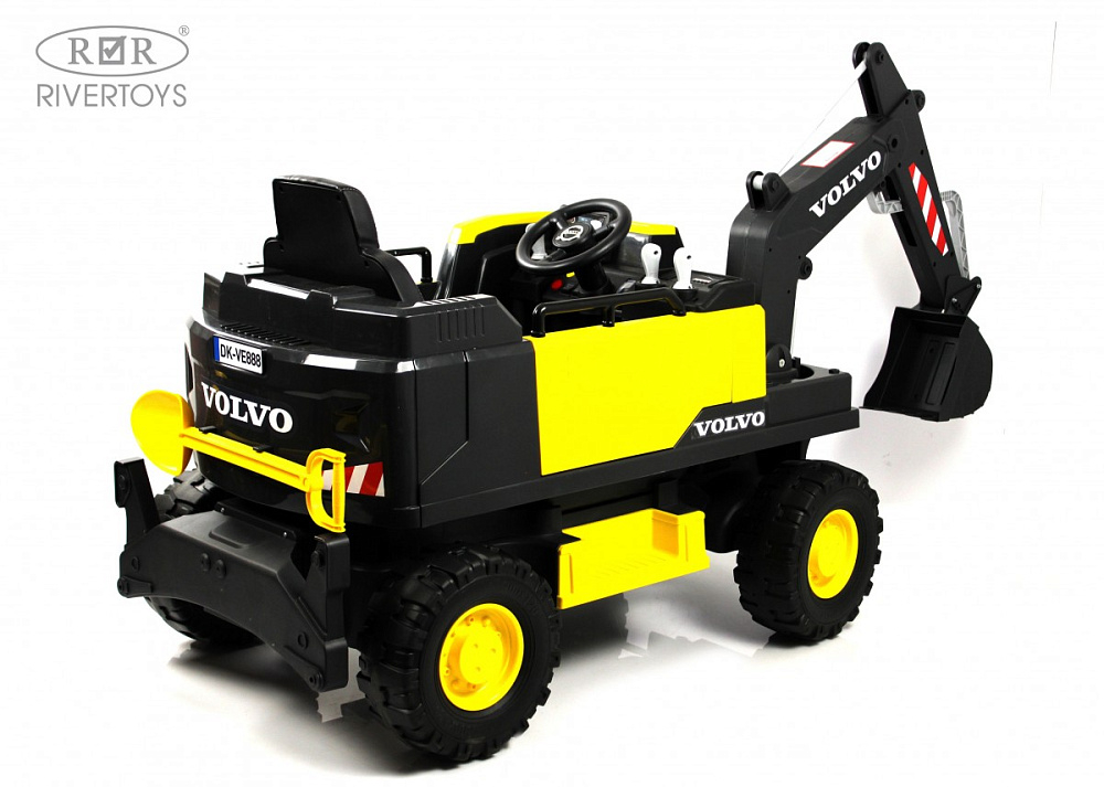 Детский электромобиль RiverToys трактор Volvo Y444YY YELLOW желтый