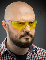 ЗУБР БОЛИД жёлтые, сферические линзы устойчивые к запотеванию, открытого типа, защитные очки (110486)