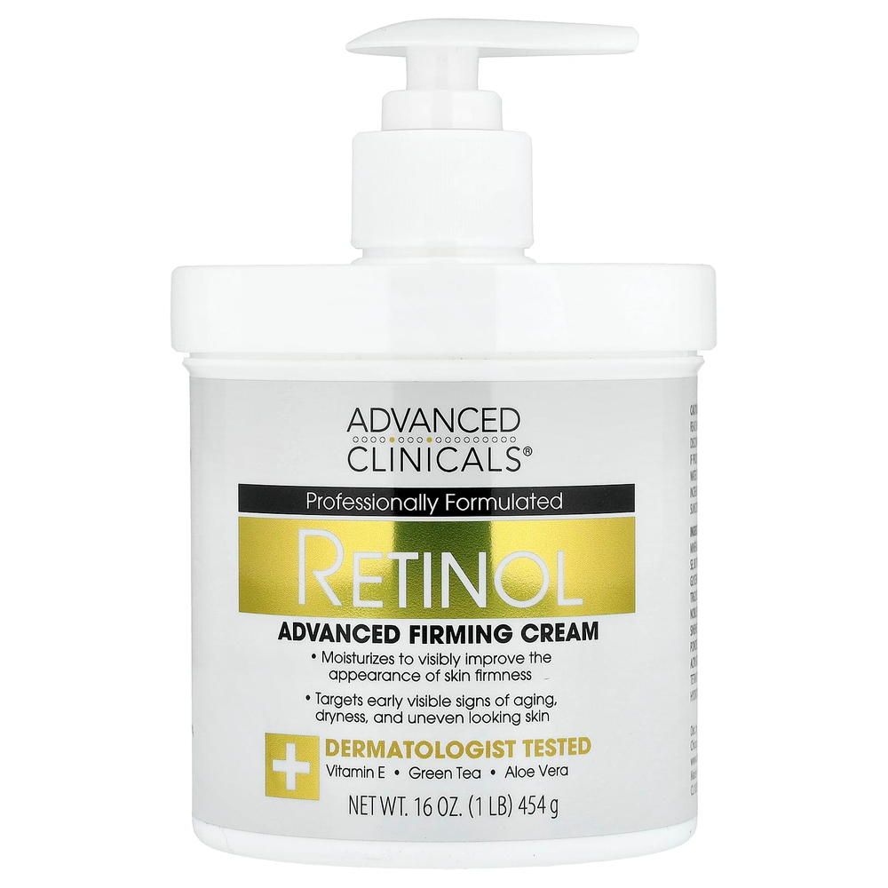 Advanced Clinicals, Retinol, укрепляющий крем с улучшенной формулой, 454 г (16 унций)