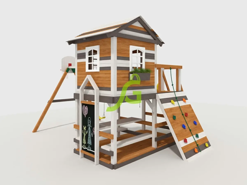 Детская деревянная площадка Домик 2 мод.1