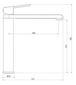 Смеситель Royce Cube для раковины (RCM-120602CR)
