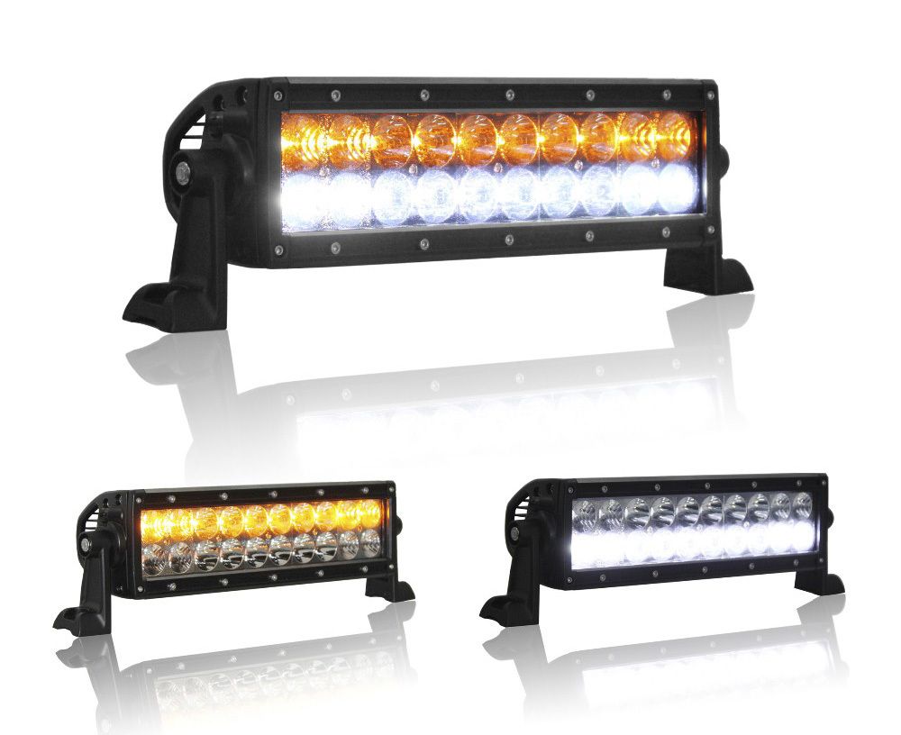 Два типа диодов разного света, для каждого ряда отдельный выключатель.