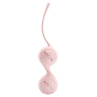 Нежно-розовые вагинальные шарики 3,3см на сцепке Baile Kegel Tighten Up I BI-014490-2