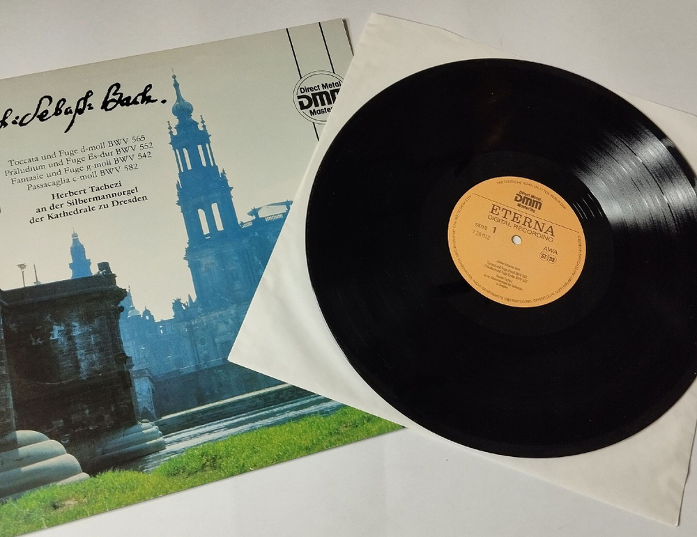Винтажная виниловая пластинка LP J. S. Bach И. С. Бах Herbert Tachezi, BWV 565, 552, 542, 582 (ГДР 1989)