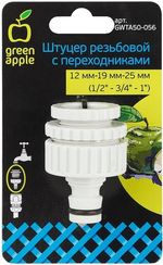 Штуцер Green Apple *ВР 1/2"-3/4"-1" пластик 27994