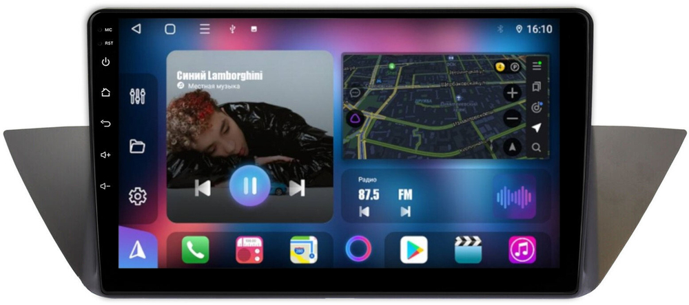 Магнитола BMW X1 E84 2009-2014 (взамен верхнего бардачка) - FarCar 219M монитор 10.36" QLED на Android 14, TS18, CarPlay, 4G SIM-слот