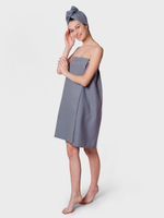 Парео-юбка вафельное серое