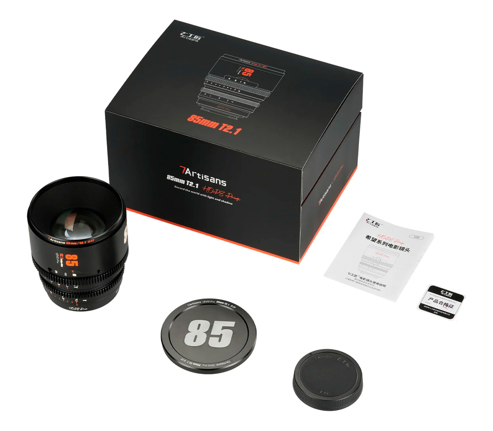 Объектив 7Artisans 85mm T2.1 Hope Prime Micro 4/3, черный
