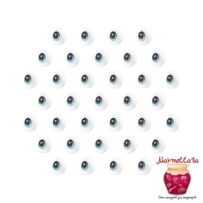 Сахарные фигурки "Глазки голубые", 10*15 мм, 25 гр.