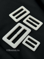 Пряжка белая прямоугольная