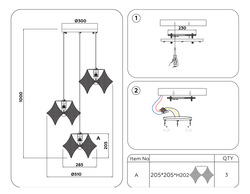 Ambrella Подвесной светильник в стиле лофт Loft TR8427