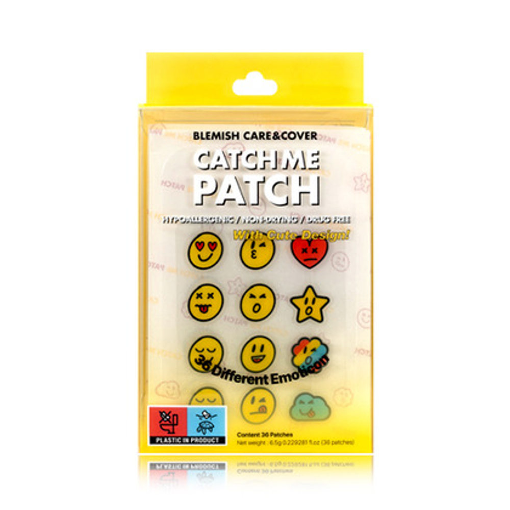 Патчи для лица против несовершенств точечные с дизайном CATCH ME PATCH Blemish Care & Cover 36 шт