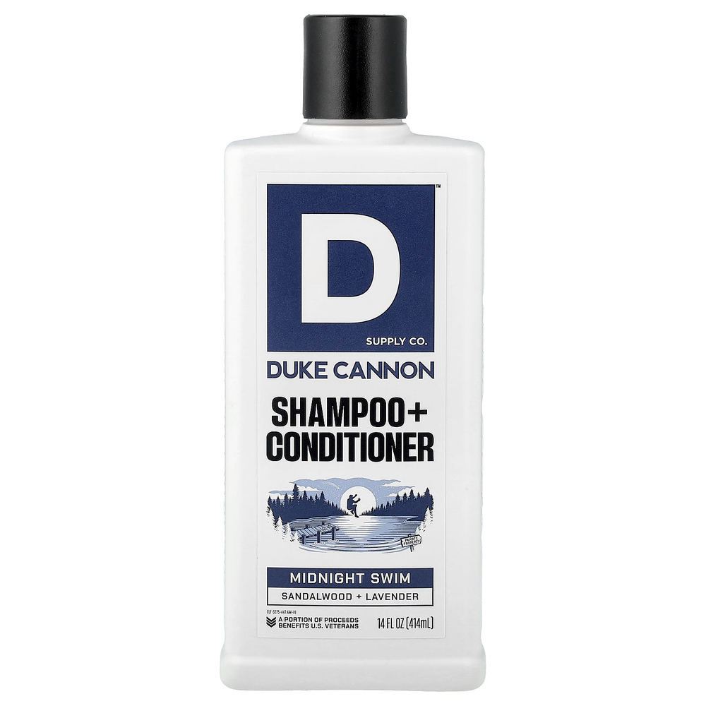 Duke Cannon Supply Co., шампунь и кондиционер, для купания в полночь, 414 мл (14 жидк. унций)