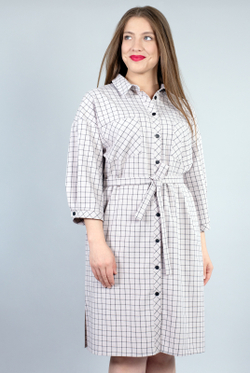 Платье женское 2211оп, клетка #259Клд052211оп