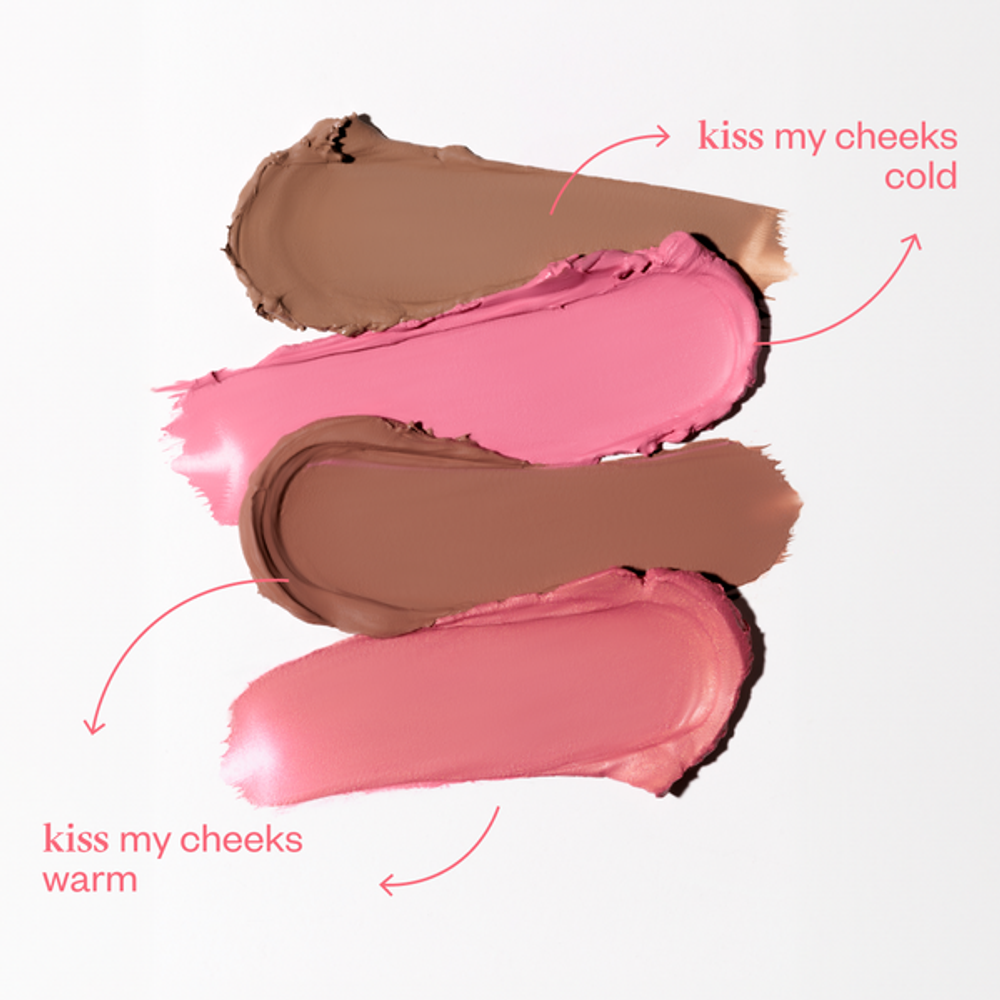 Палетка кремовая румяна и контур Paese Kiss My Cheecks Cold