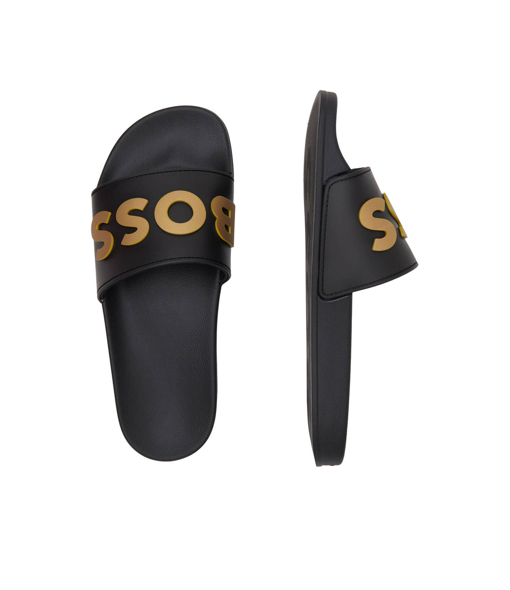 Шлепанцы KIRK_SLID_RBLG_N BOSS BLACK - черный(50498241)