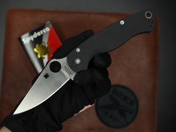Нож складной Spyderco ParaMilitary 2 C81GP2 c клинком сатин CPM-S45VN, рукоять черный G10
