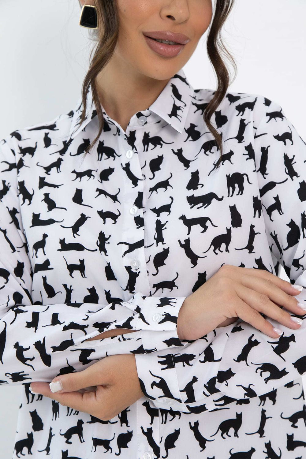 Рубашка Надель (белая/кошки) Б13844-16М LT Collection