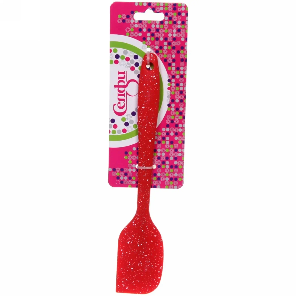 Лопатка кулинарная силиконовая «Bon appétit» 20,5*3,8см красная