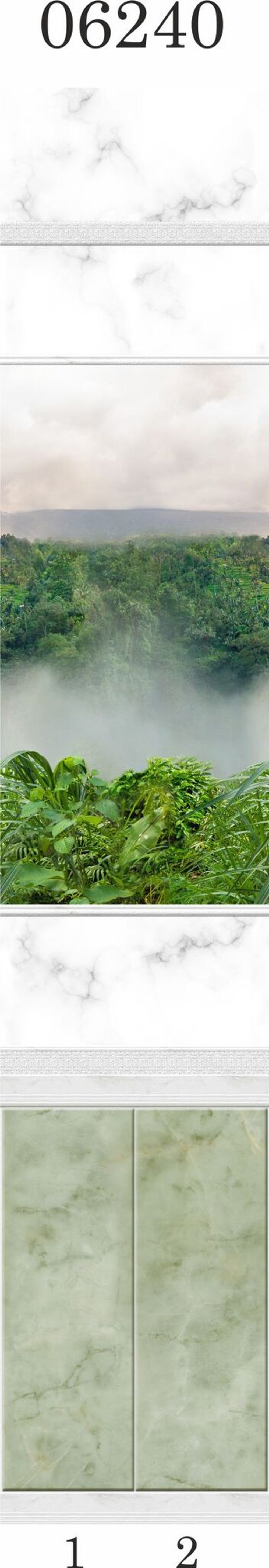 Панель ПВХ фотопечать 3D Panda Тайна природы 2700х250 мм