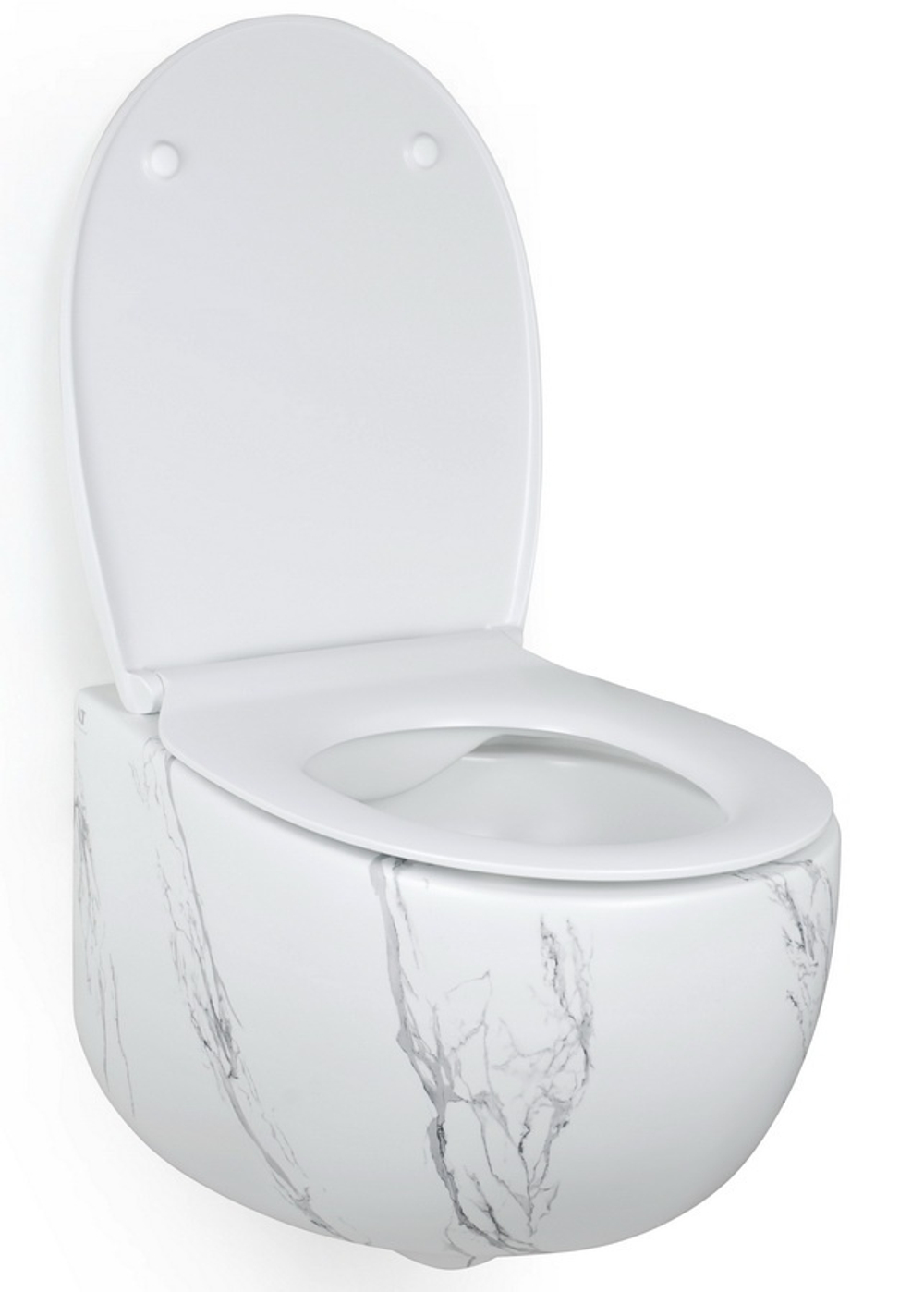 Унитаз подвесной AeT Dot 2.0, с креплениями, цвет белый матовый эффектом мрамора