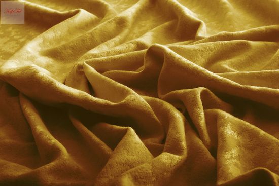 Луи (горчичный). Шторы из стриженного бархата