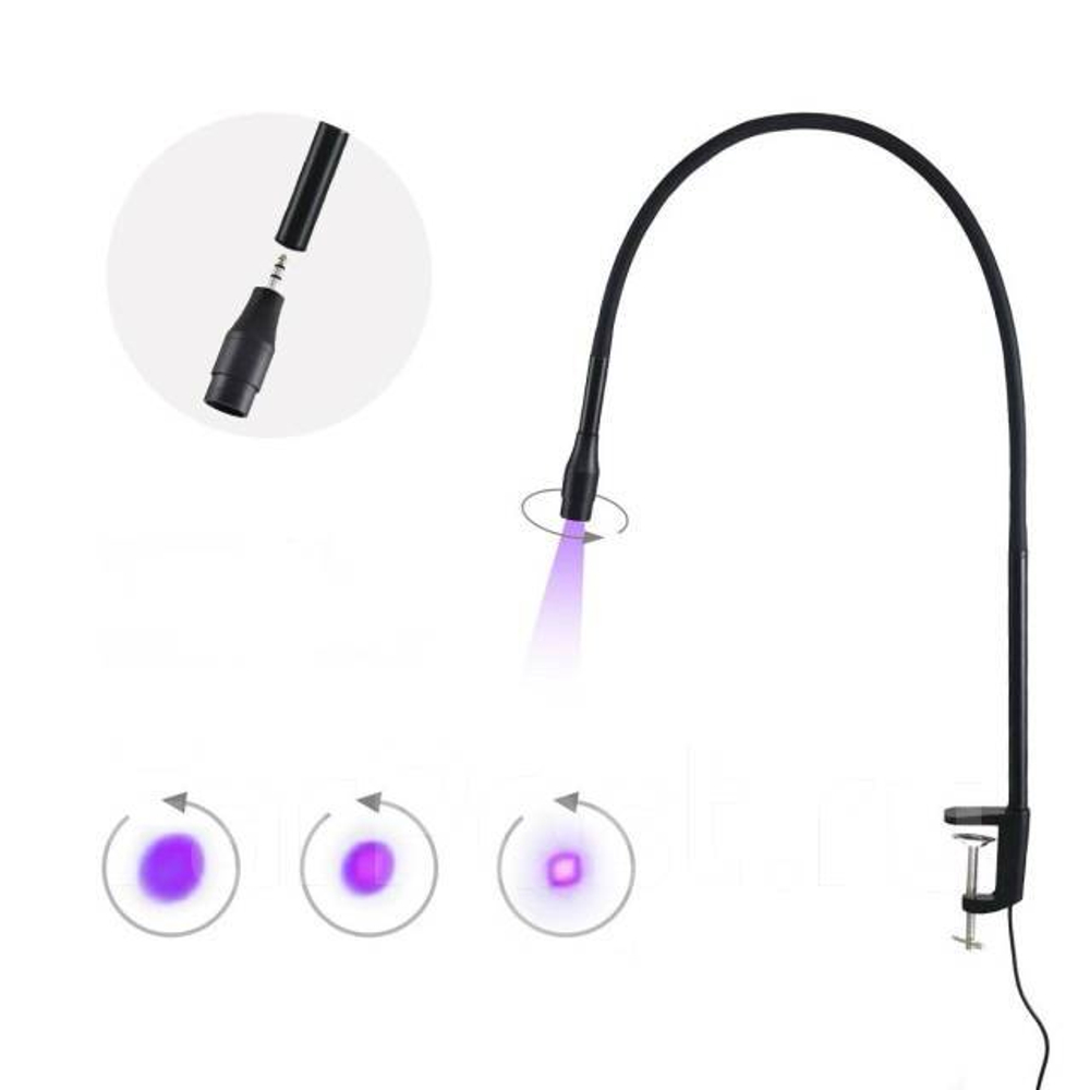 Лампа для LED-наращивания на струбцине