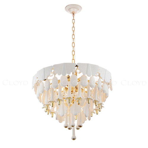 Люстра Cloyd PLINSE C12 / Ø61 см - керамика - золото (арт.11456)