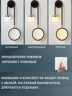 MONOBIN Светильник настенный светодиодный,13 Вт,бра(Право)