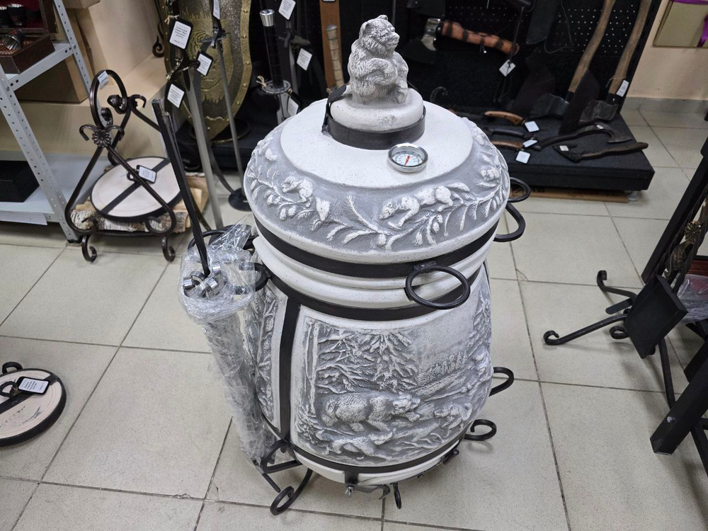 Тандыр Охота Большая 6–7 см + термодатчик + подставка (Казань)