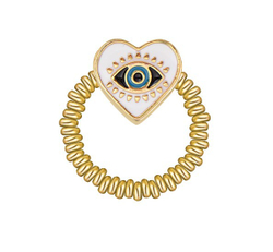 MANIOVICH White Evil Eye Pinky Ring